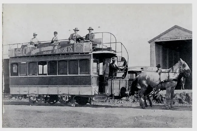 First Tramway Company in Cape Town commences operations, with a horse