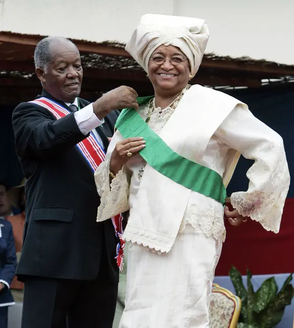 Ellen Johnson-Sirleaf, becomes the first woman to be Head of State in Africa