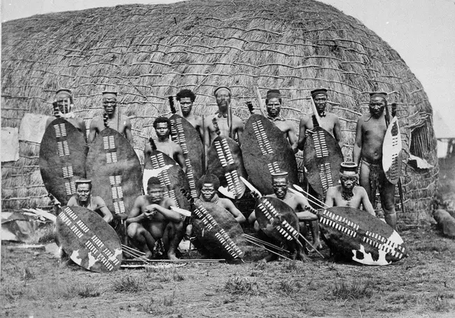 Members of Bambathas homestead are pursued by policemen for refusing to pay the ‘hut tax’