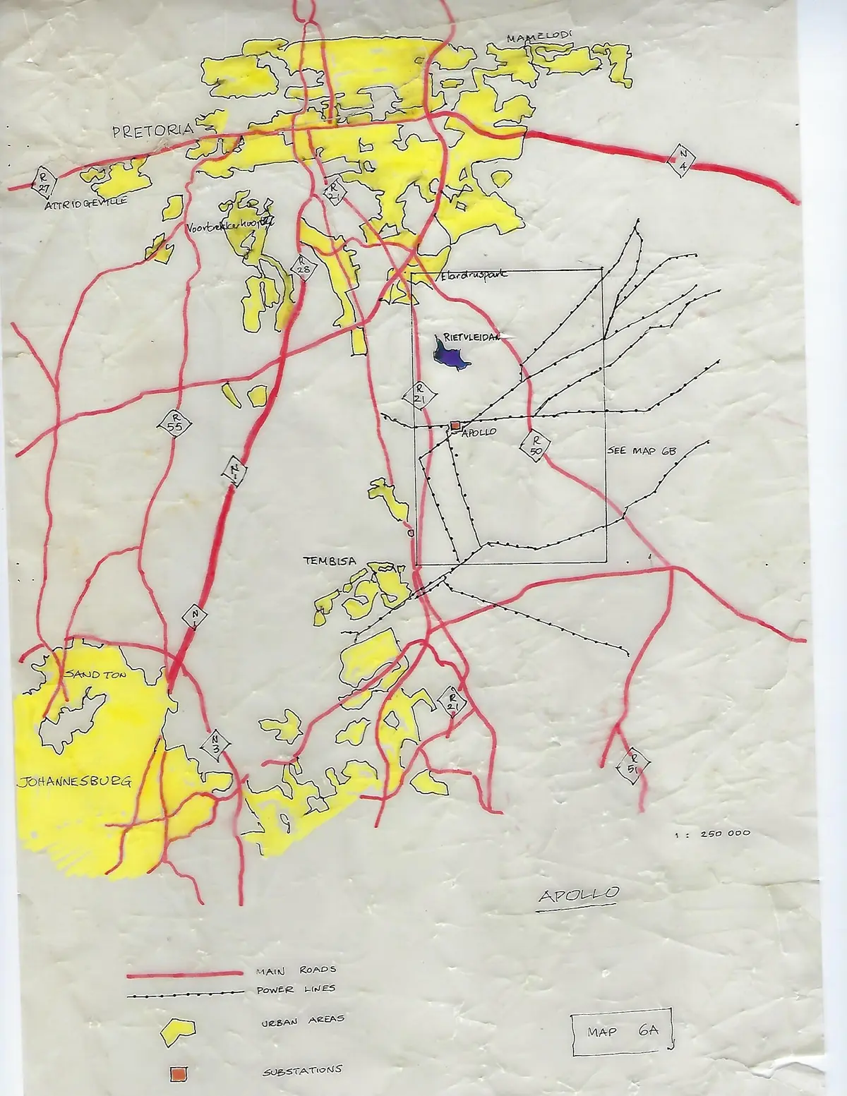 Power stations operation, 21 July 1981, Apollo Location map, 2 
