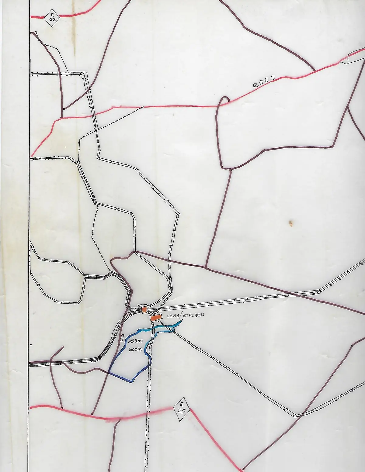 Power stations operation, 21 July 1981, BO Struben Nevis, map