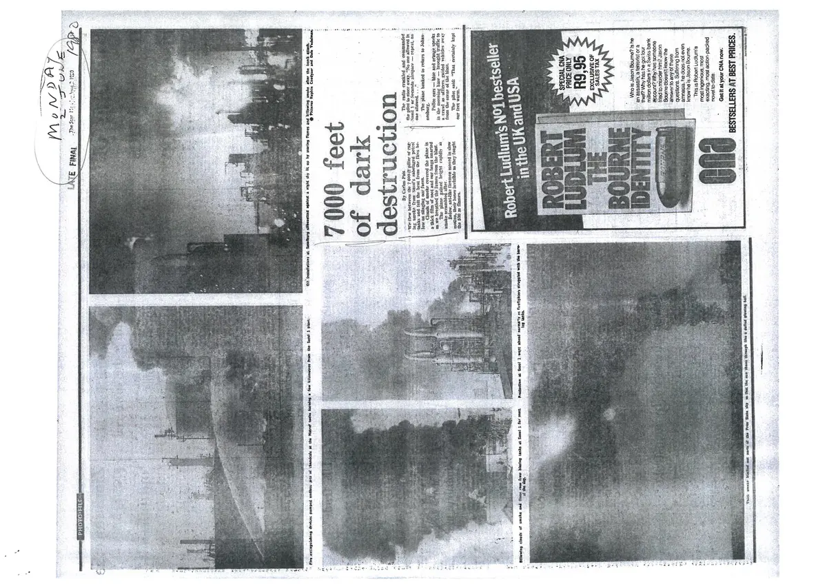 Seven thousand feet of dark destruction, The Star, 2 June 1980