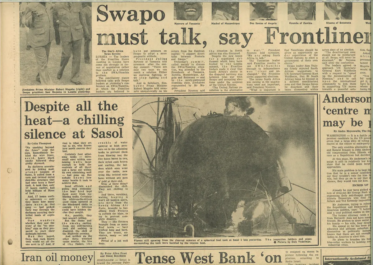 Despite all the heat - a chilling silence at Sasol, The Star, 3 June, Part 3