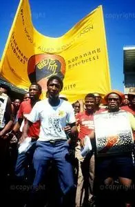South Africa, Durban, 1985: A rally, COSATU 