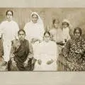 Women Passive resister (Satyagrahi) and her family, 1913.