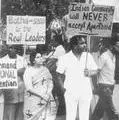 Memebers of the Natal Indian Congress protesting against the visit of PW Botha, 1980s