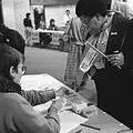 Vicoria Mxenge, Natal delegate, registering at the conference, August 21st