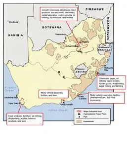 Homelands (Bantustans) and Industrial Areas and Ports, 1984
