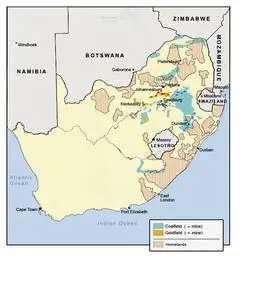 Homelands (Bantustans) and Gold and Coal Mining, 1984