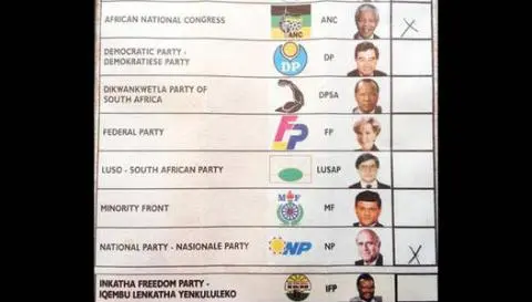 Spoiled Ballot paper 1994