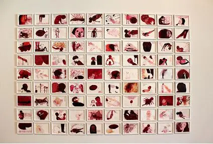 90 works from the “Shame Series,” 2002-2005 by Penny Siopis