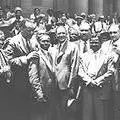 African National Congress leaders outside the Johannesburg Supreme Court