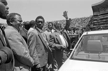 Oliver Tambo, then president of the ANC