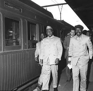Chief Luthuli, Oliver Tambo and Moses Mabhida at Johannesburg Station
