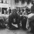 Women from the Crossroads squatter camp demonstrate outside parliament demanding protection from Witdoek, Cape Town. 1986
