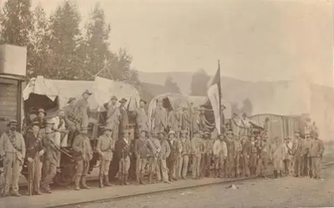 Barberton Commando waiting for transport. Martin Plaut collection