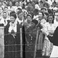 Becky Lan, Acting General Secretary of Food and Canning Workers Union Union addressing strikers in Wolseley, 1954.