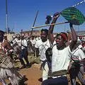 Soweto, 26th May,1991: Inkatha members at a rally 