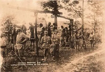 German SWA hanging 312 negroes (Original caption). Martin Plaut collection