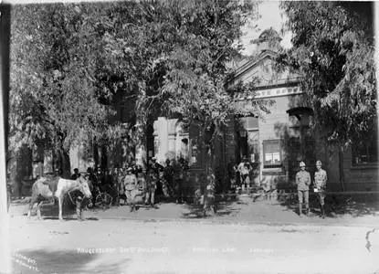 Krugersdorp Government building martial law, June 1900. Martin Plaut collection