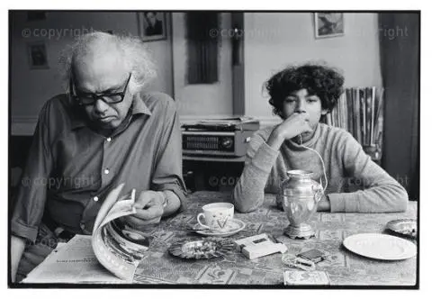 Alex La Guma with his son
