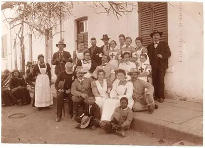 Russian volunteers with patients, Kroonstad boer hospital