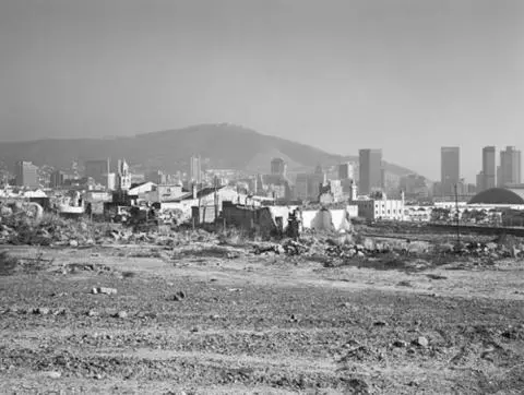 The destruction of District Six under the Group Areas Act. Cape Town, Cape. 5 May 1982