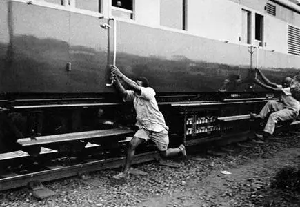 running after the train