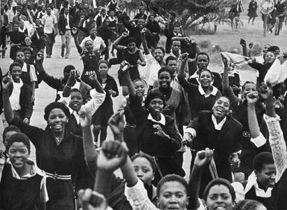 cheering students