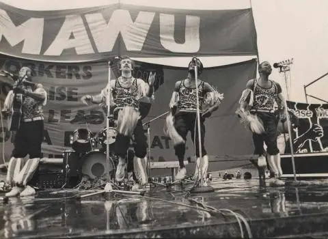 Abafana Bo Moya performing in Durban, November 1986
