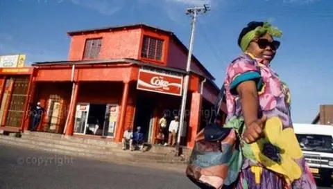 Black african woman in business centre
