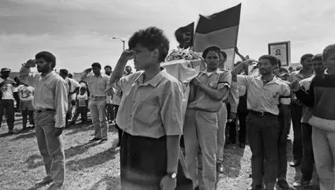 Funeral of Anton Franch, MK member killed in Western Cape - November 1989