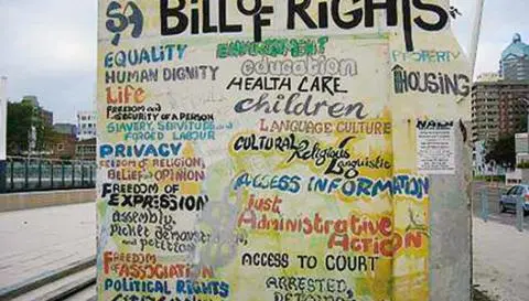 A visual representation of the South African Bill of Rights