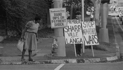 Black Sash picket on the streets of Johannesburg
