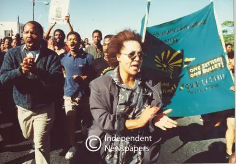 PAC supporters at a rally, Cape Town