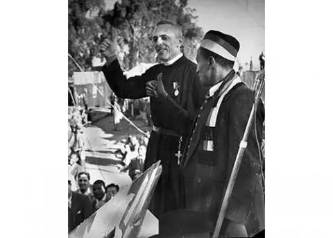 Father Trevor Huddleton at the launch of the Freedom Charter