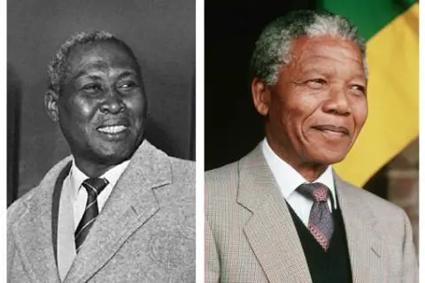 Albert Luthuli and Nelson Mandela