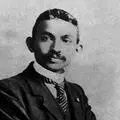 Gandhi in a suit