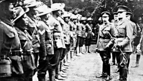 King George V inspects the South African Native Labour Corps -1918