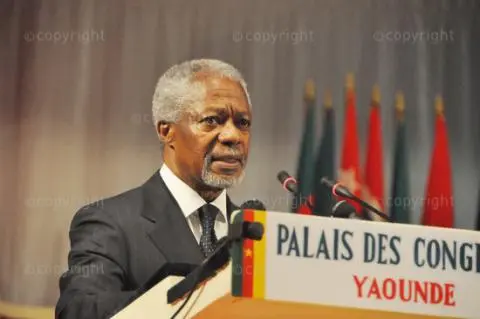 Kofi Annan during the Africa21 summit