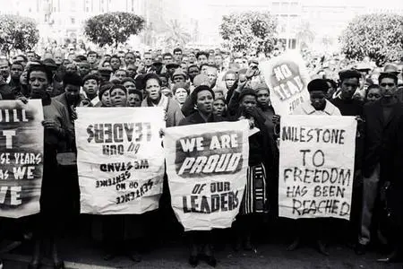 Rivonia Trialist supporters, led by Gertude Shope and other activists