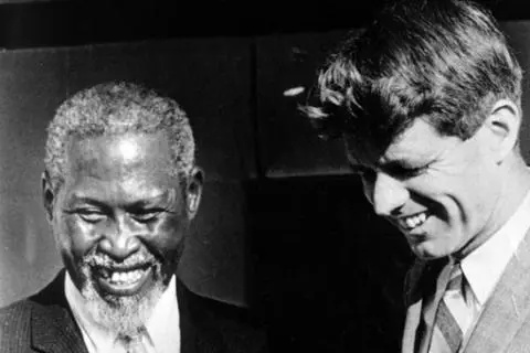 Chief Albert Luthuli with Robert Kennedy, June 1966 South Africa