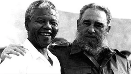 Nelson Mandela and Fidel Castro - circa 1990