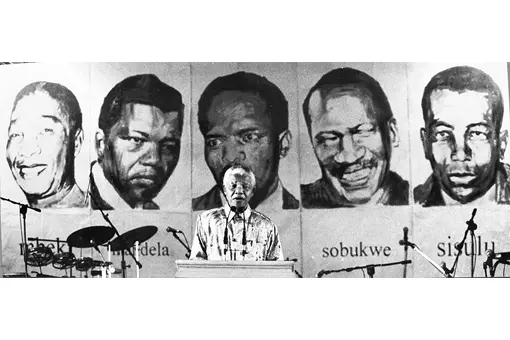 Nelson Mandela addressing Heritage Day celebration, on Robben Island
