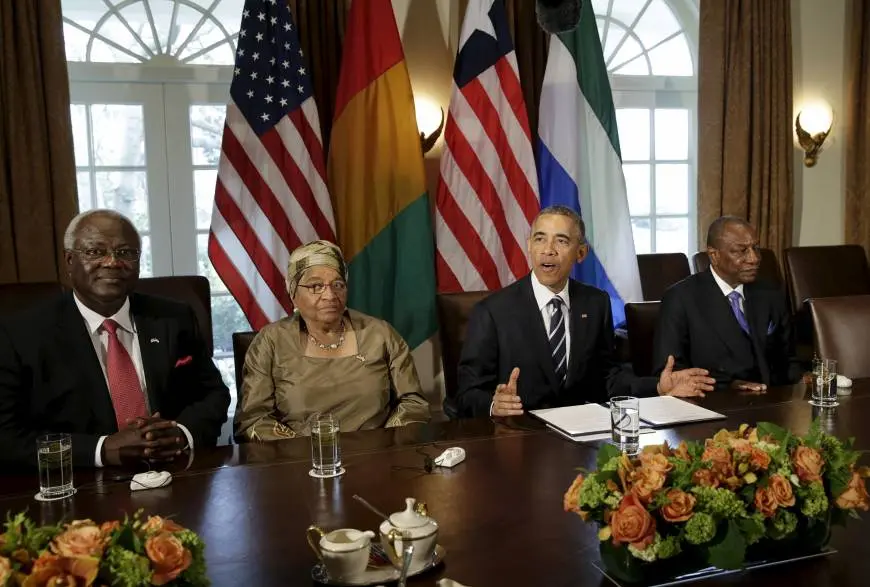 Obama meets Ellen Johnson Sirleaf