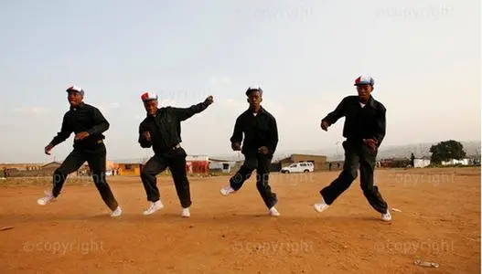 South African pantsula dancers
