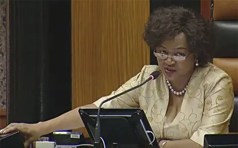 Parliament speaker Balka Mbete during a State of the Nation Address