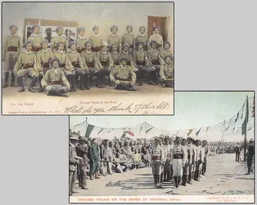 Postcards showing uniformed mine police