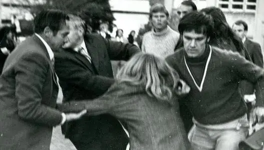 Plain clothes police assault and arrest Jenny Cunningham - Wits, June 1972