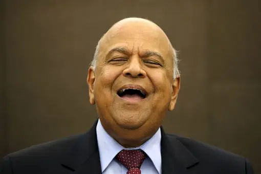 Pravin Gordhan laughing